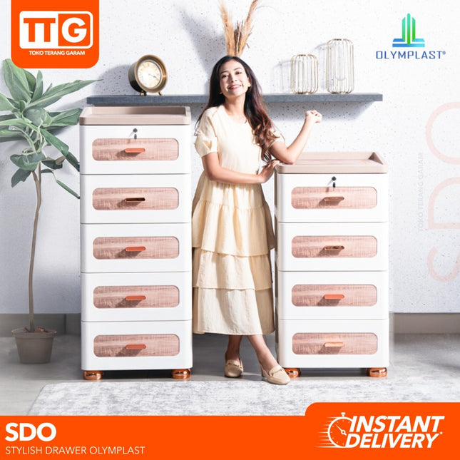 OLYMPLAST - SDO Stylish Drawer Cabinet Plastik 4 & 5 Susun