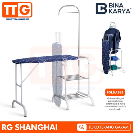 BINA KARYA - SHANGHAI Meja Setrika / Rak Gosok Dengan Gantungan