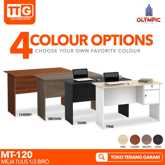 OLYMPIC G-STAR - MT 120 Meja Belajar Tulis Komputer Kerja 1/2 Biro 120 cm