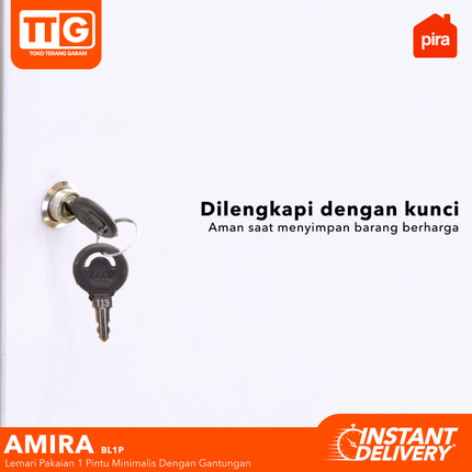 PIRA - AMIRA BL1P Baby Locker / Lemari Pakaian Anak 1 Pintu