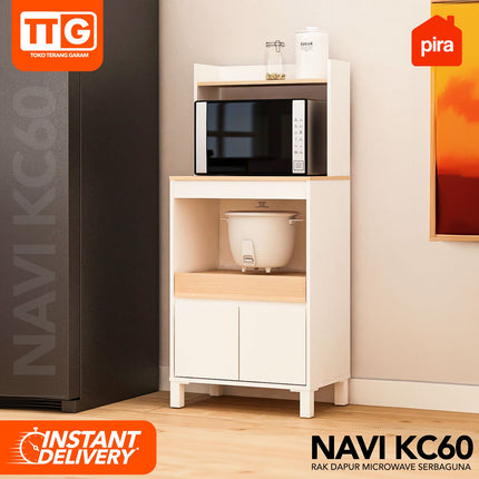 PIRA Rak Dapur Microwave & Rice Cooker Minimalis Serbaguna NAVI KC 60