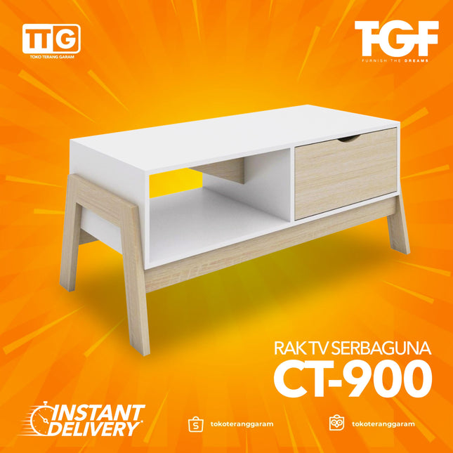 TGF - CT CREAM Meja / Rak TV 90 cm