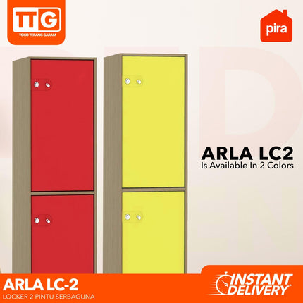 PIRA PRO DESIGN - ARLA LC2 Lemari Locker / Loker 2 Pintu Dengan Kunci Minimalis