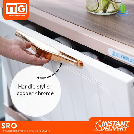 OLYMPLAST - SRO SW Rak Sepatu Plastik Minimalis Tarik 2 & 3 Susun