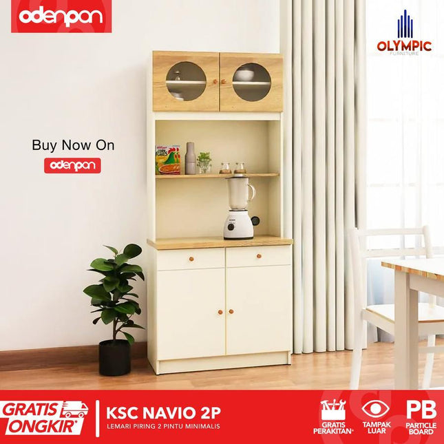 OLYMPIC - KSC NAVIO 2P Lemari Sayur / Rak Piring 2 Pintu