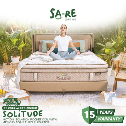 PROCELLA - SET SOLITUDE Kasur Pocket Spring Bed Memory Foam Plush Top