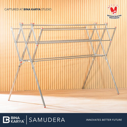 BINA KARYA - SAMUDERA Jemuran Full Stainless Steel 9 Palang 180 cm