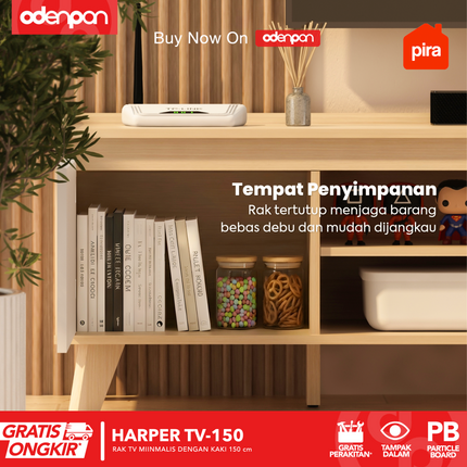PIRA OX - HARPER TV150 Meja / Rak TV Dengan 2 Pintu 150 cm