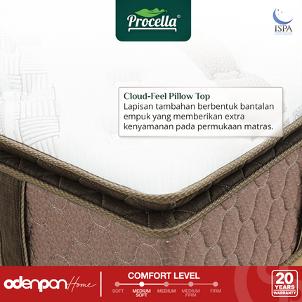 PROCELLA - BELIZE Kasur Pocket Spring Bed Pillow Top