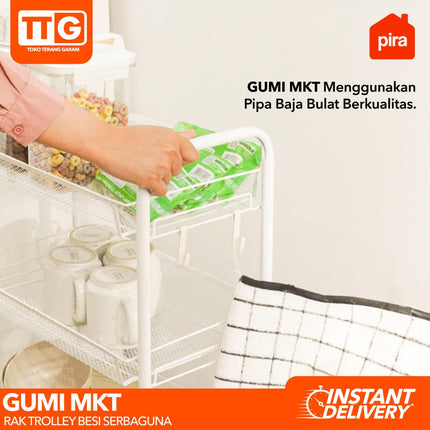 PIRA - GUMI MKT Rak / Trolley Besi 3 4 5 Susun Dengan Roda