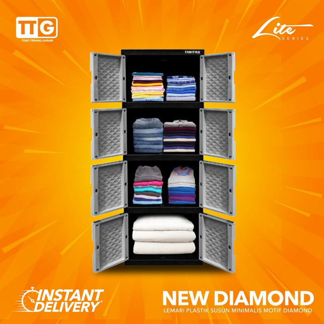 TABITHA - NEW DIAMOND Lemari Pakaian Plastik 2 3 4 5 Susun