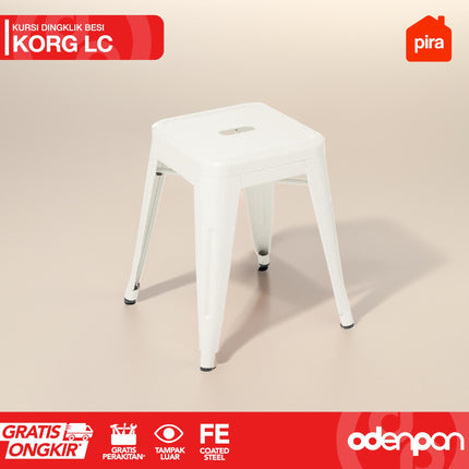 PIRA - KOR LC Kursi Bangku Stool Cafe Besi Import Outdoor