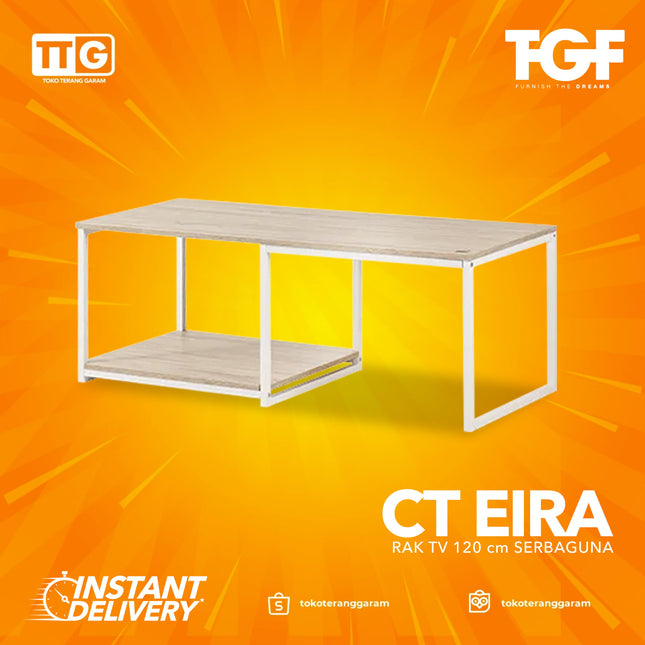 OLYMPIC - CT EIRA Meja / Rak TV Rangka Besi  Coffee Table 120 cm
