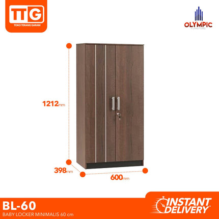 OLYMPIC BL 60 Baby Locker / Lemari Pakaian Anak Minimalis Dengan Rak 60 cm