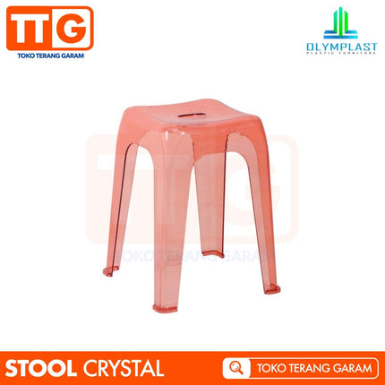 OLYMPLAST - CRYSTAL STOOL Kursi Plastik Baso Transparant