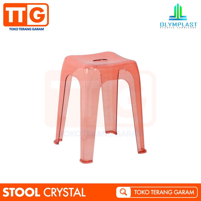 OLYMPLAST - CRYSTAL STOOL Kursi Plastik Baso Transparant