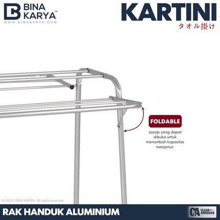 BINA KARYA - KARTINI Rak Handuk Aluminium Dengan Sayap Minimalis
