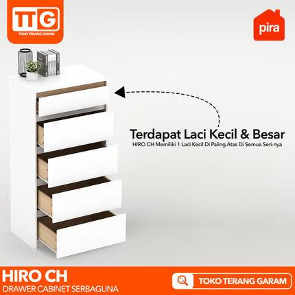 PIRA OX - HIRO CH Drawer Cabinet Bufet Laci 3 4 5 Susun