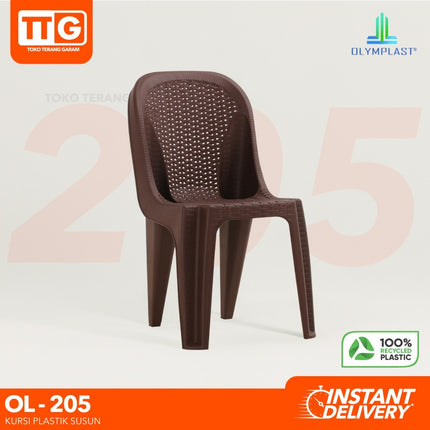 OLYMPLAST - OL 205  Kursi Plastik Susun Motif Rattan