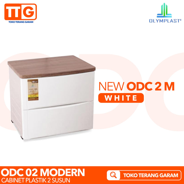 OLYMPLAST - ODC 02 MODERN Drawer Cabinet Plastik Laci 2 Susun