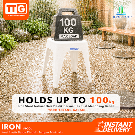 OLYMPLAST - IRON STOOL Kursi Plastik Baso Tumpuk Cafe