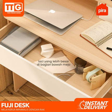 PIRA OX - FUJI DESK Meja Belajar / Kerja / Tulis Dengan Rak 80 cm