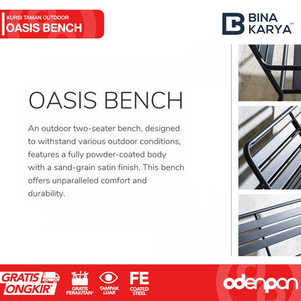 BINA KARYA - OASIS CHAIR 2S Kursi / Chair Taman Besi Outdoor Serbaguna 2 Seater