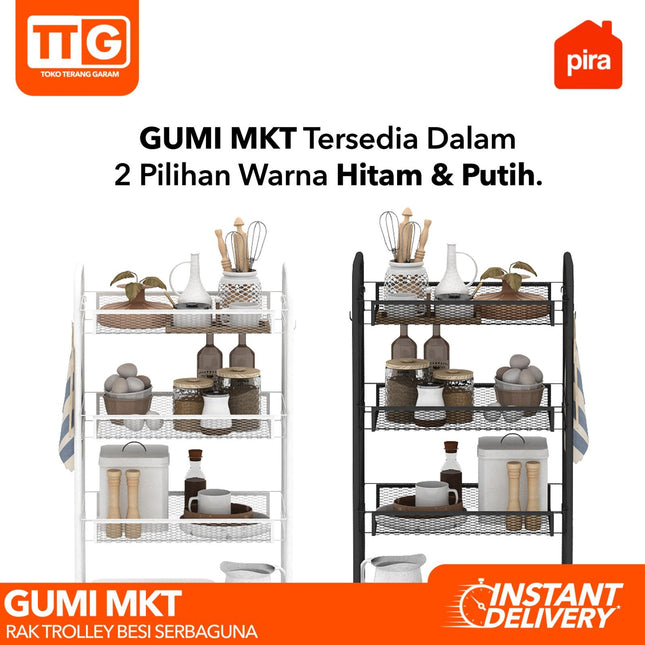 PIRA - GUMI MKT Rak / Trolley Besi 3 4 5 Susun Dengan Roda
