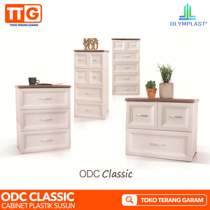 OLYMPLAST - ODC 02 CB Classic Drawer Cabinet Plastik Laci 2 Susun