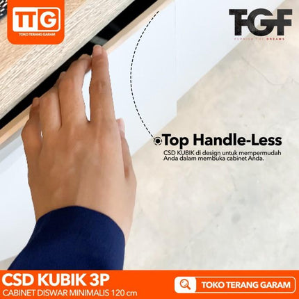 TGF - CSD KUBIK 120 Cabinet / Bufet Serbaguna Minimalis 3 Pintu