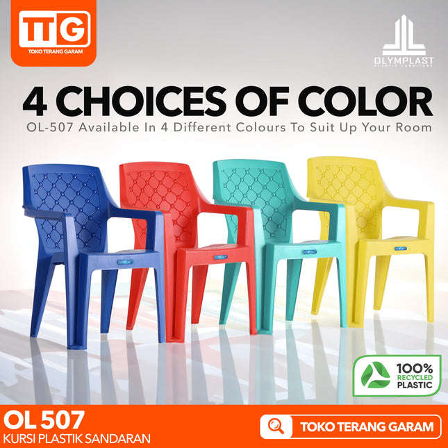 OLYMPLAST - OL 507 Kursi Plastik Sandaran Santai Teras