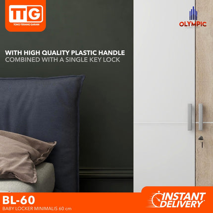 OLYMPIC BL 60 Baby Locker / Lemari Pakaian Anak Minimalis Dengan Rak 60 cm