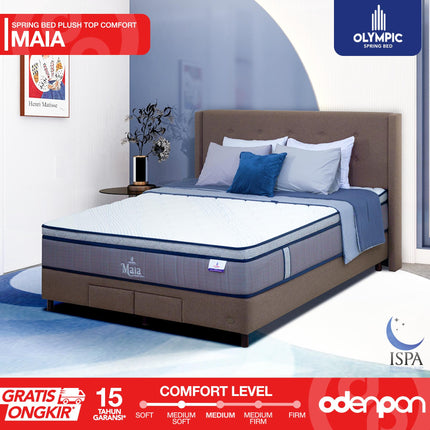 OLYMPIC - SET MAIA Kasur Spring Bed Mattress Garansi Plush Top Comfort Foam