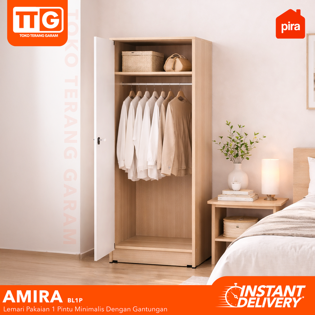 PIRA - AMIRA BL1P Baby Locker / Lemari Pakaian Anak 1 Pintu