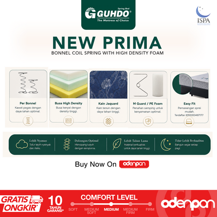 GUHDO - SET PROSPINE NEW PRIMA 25 Kasur Spring Bed 25 cm