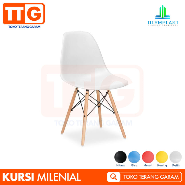 OLYMPLAST - MILENIAL Kursi Plastik Kafe / Makan Minimalis