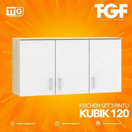 TGF - KUBIK 120 Kitchen Set Atas 3 Pintu Rak Gantung Dapur Minimalis