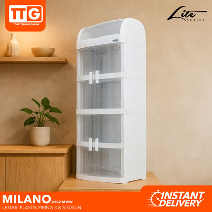 NAIBA - MILANO Rak Piring Plastik 3 & 5 Susun