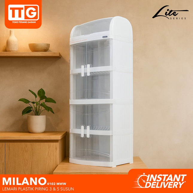 NAIBA - MILANO Rak Piring Plastik 3 & 5 Susun