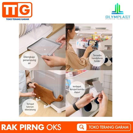 OLYMPLAST - OKS Kitchen Storage Rak Cuci Piring