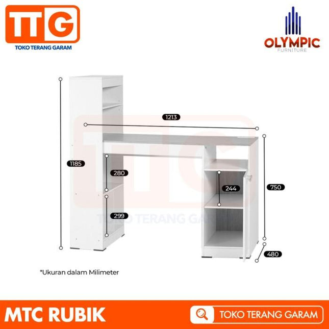 OLYMPIC - MTC RUBIK Meja Kantor / Belajar / Tulis Dengan Rak