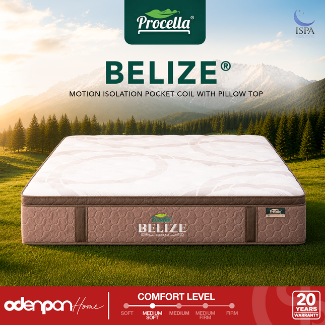 PROCELLA - BELIZE Kasur Pocket Spring Bed Pillow Top