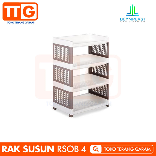 OLYMPLAST - RSOB 04 Rak Plastik Serbaguna Dapur Toilet 4 Susun Jumbo