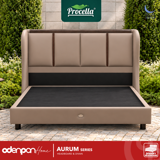 PROCELLA - AURUM Set Divan & Headboard Kasur Kulit Premium