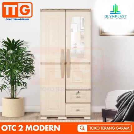 OLYMPLAST - OTC 2PL MODERN Lemari Pakaian Plastik 2 Pintu