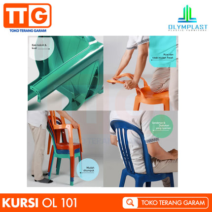 OLYMPLAST - OL 101 Kursi Plastik Sandar Susun Minimalis