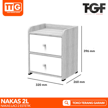 GRAVER - NAKAS 2L Nakas Bedside Table Dengan Laci