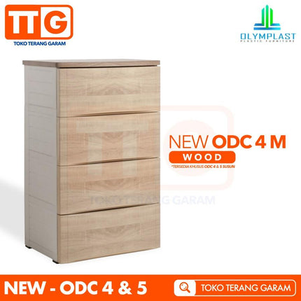 OLYMPLAST - ODC 04 MODERN Drawer Cabinet Plastik Laci 4 Susun