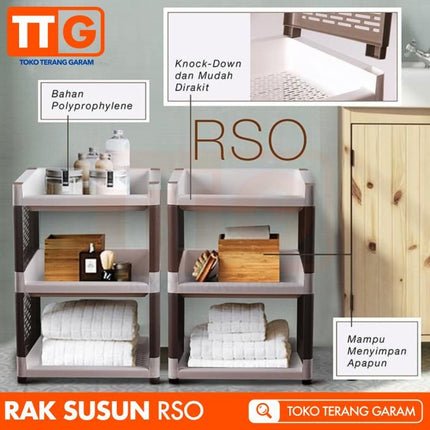 OLYMPLAST - RSO 04 Rak Plastik Serbaguna Dapur Toilet 4 Susun