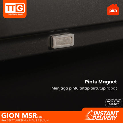 PIRA - GION MSR 65T4 Lemari / Rak Sepatu Besi Minimalis 4 Susun